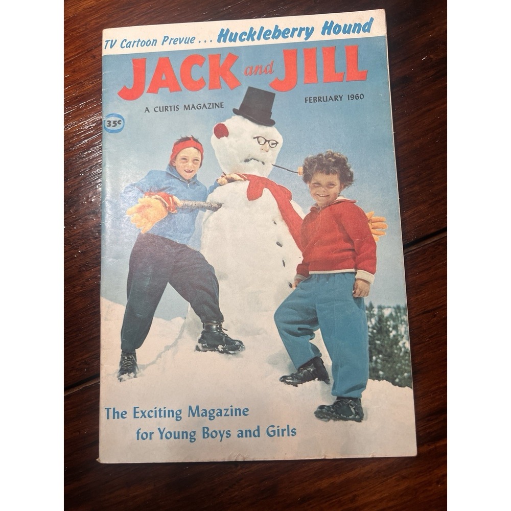 Jack and Jill Magazine 1960 Introducing Hanna Barbera Huckleberry Hound Series